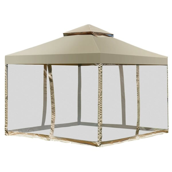 Shop Costway Outdoor 2 Tier 10 X10 Gazebo Canopy Shelter Awning