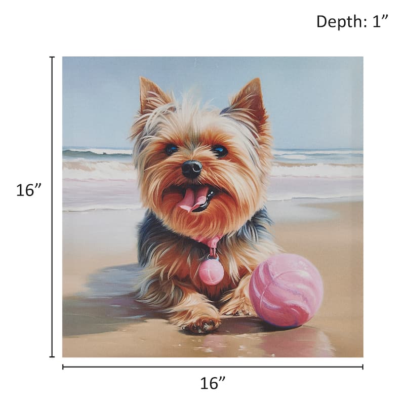 Madison Park Beach Dogs Canvas Wall Art
