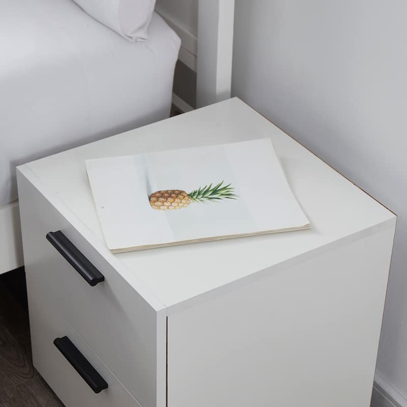 Nestl 2 Drawer Wooden Night Stand