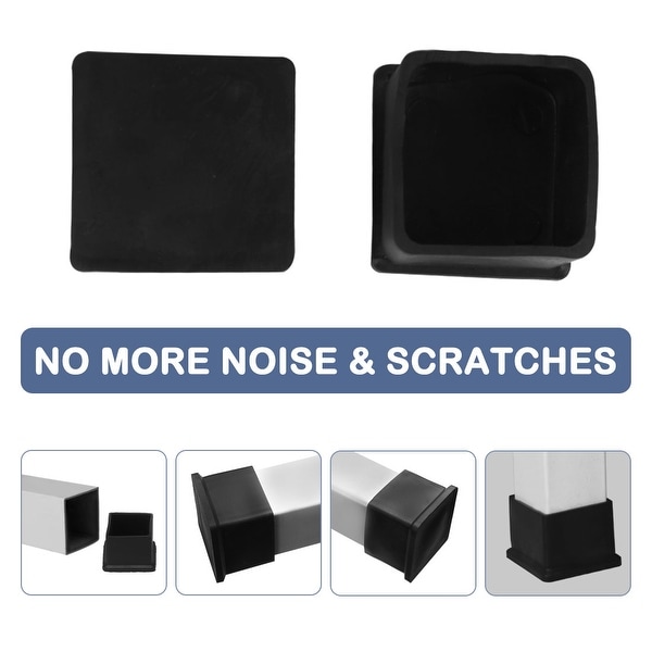 White Leg Caps End Tip Rubber Feet Cover Furniture Glide Floor Protector 9pcs