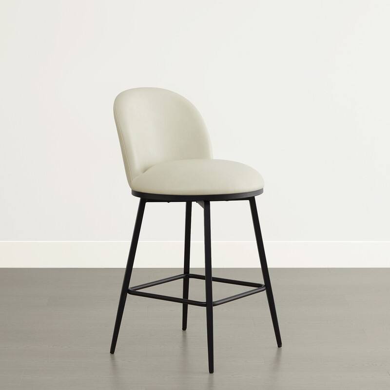 Beverly Swivel Counter Bar Stool Set 26 in Barstools with Metal Frame