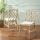 preview thumbnail 3 of 12, SAFAVIEH Chadale Rattan Dining Chair Set of 2, Fully Assembled - 23" W x 18" D x 38" H