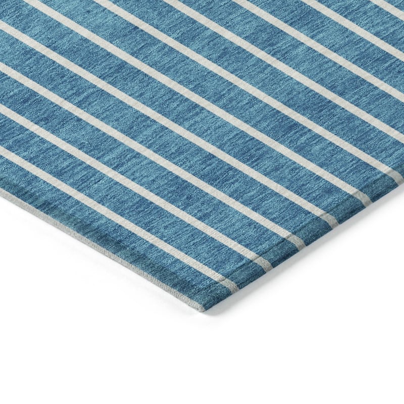 Machine Washable Indoor/ Outdoor Modern Sunrise Chantille Rug