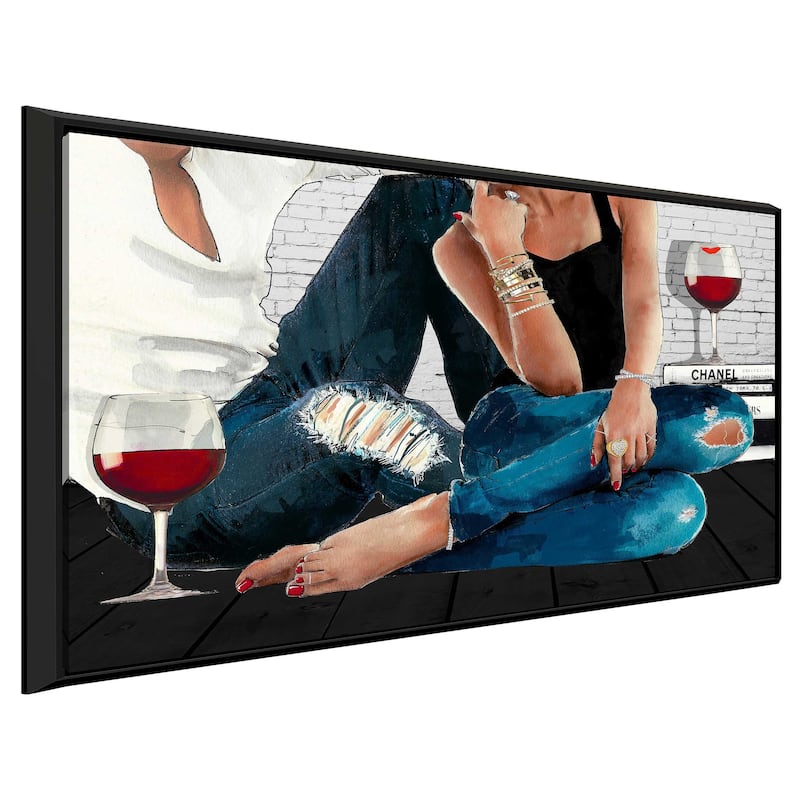 "Casual Couple 1" by Jodi Print on Floating Canvas