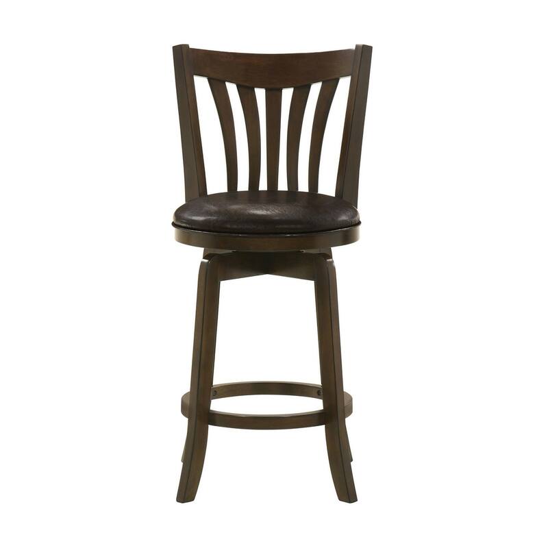 Decker Swivel Stool with Upholstered Seat