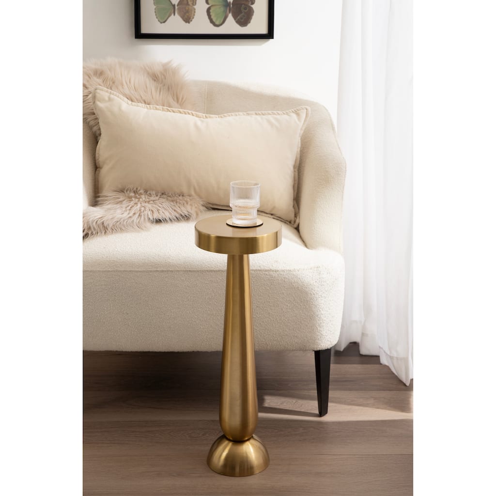 Kate and Laurel Saxena Metal Drink Table - 8x8x24