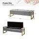 preview thumbnail 29 of 53, Alina Modern Upholstered Flip Top Storage Bench with Metal Legs by HULALA HOME