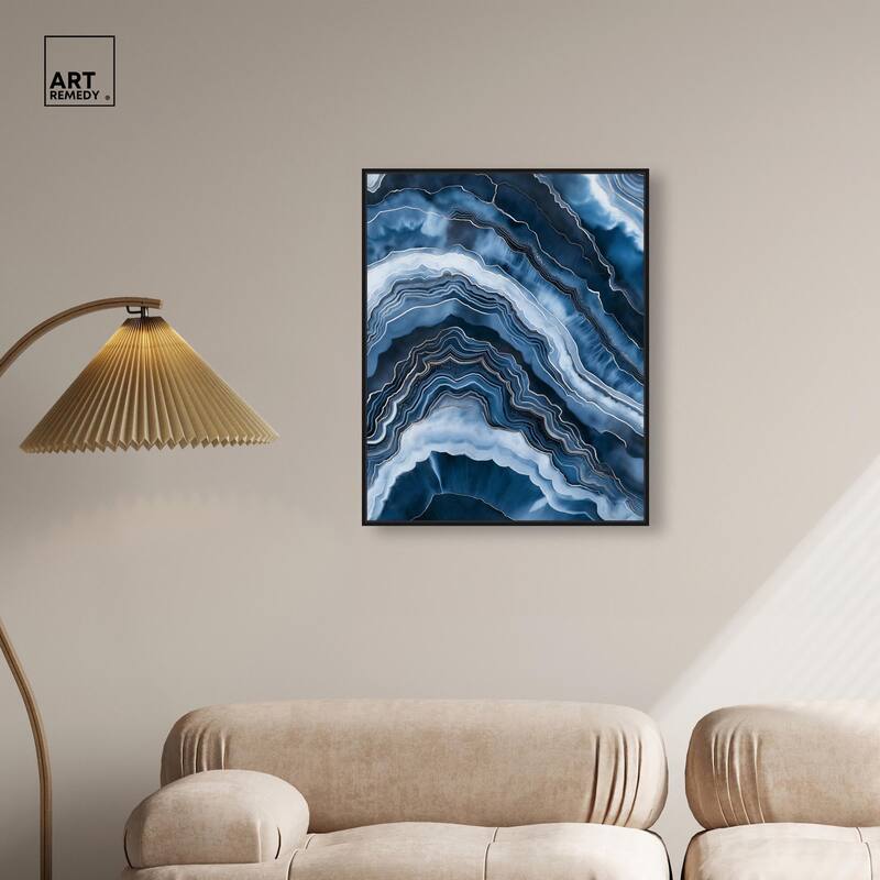 Azure Abyss Layers Canvas by Art Remedy