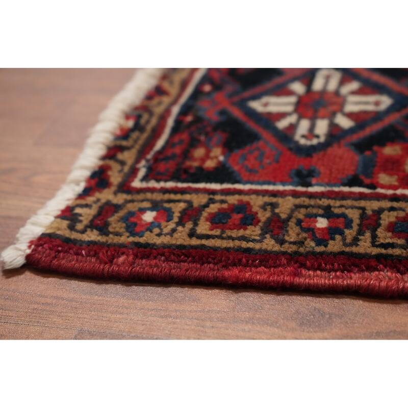 Hand Knotted Oriental 100% Wool Carpet Traditional Medallion Red Heriz Area Rug - 10' 11'' X 8' 3''