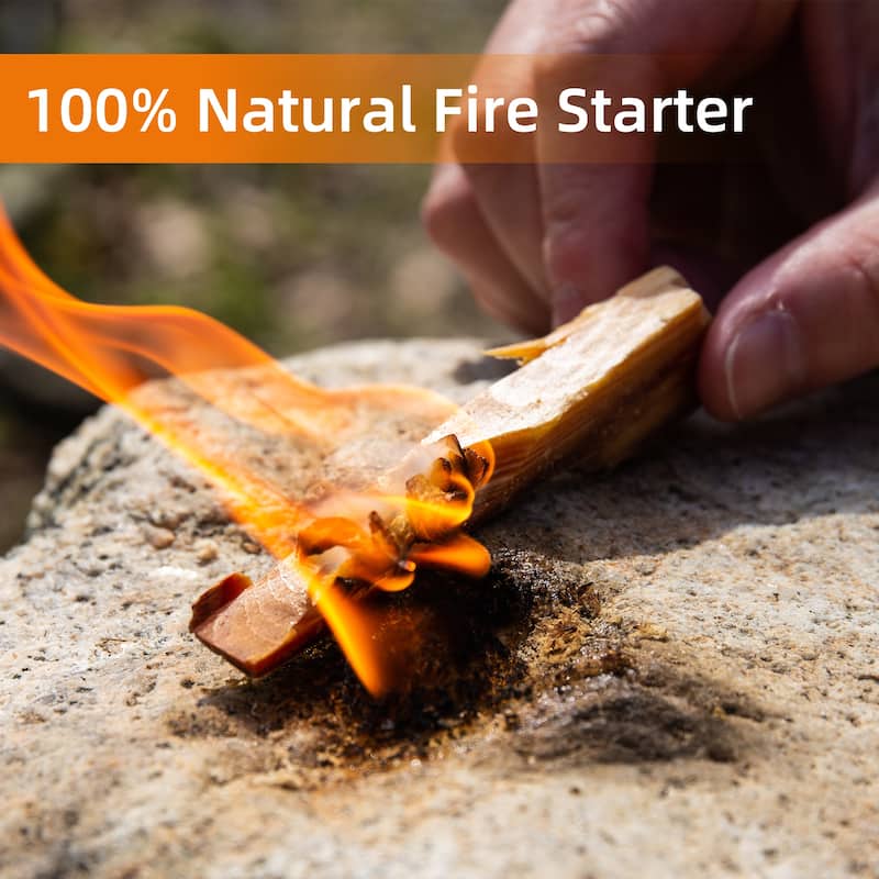 Anmytek Natural Fatwood Fire Starters 40 lb Bulk Box, Resin-Rich Pine Kindling for Fireplace Wood Stove Campfire Grill
