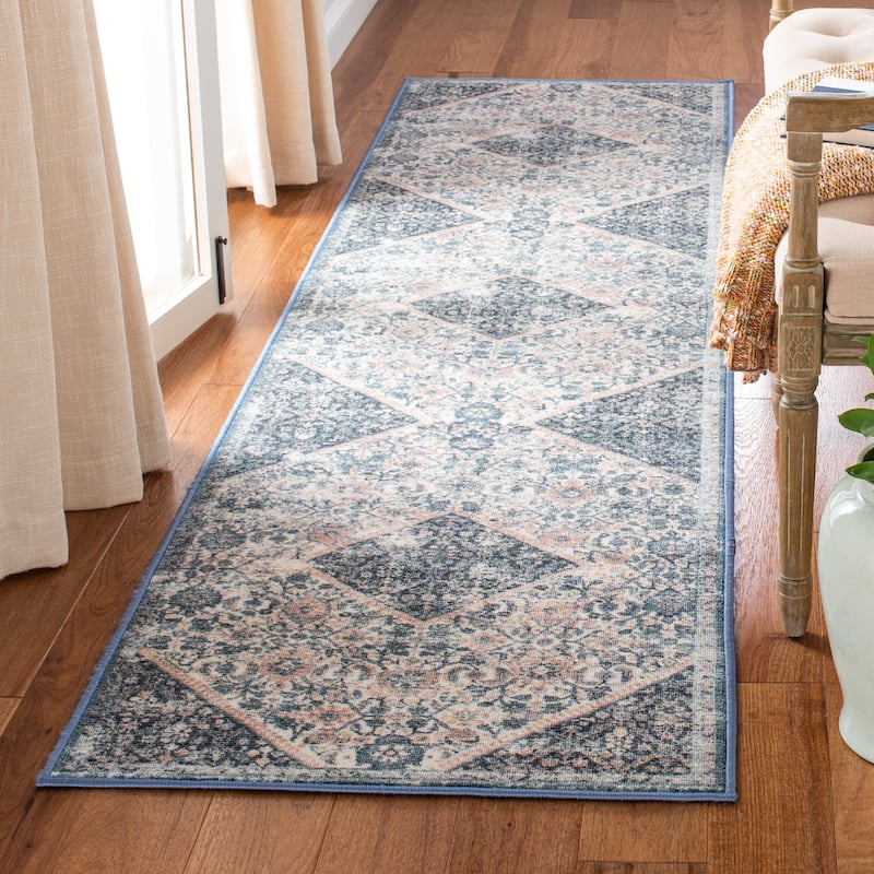 SAFAVIEH Journey Machine Washable Slip Resistant Robyn Oriental Medallion - 2' 2" x 9' - Ivory/Pink - Runner