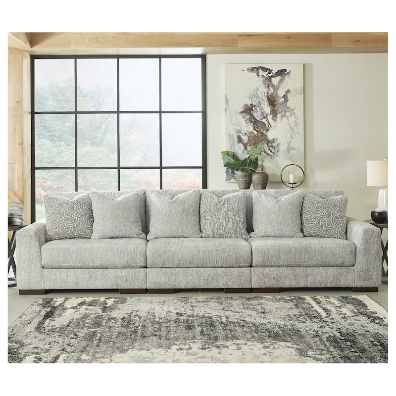 Signature Design by Ashley Regent Park Pewter 3-Piece Sofa - 137"W x 44"D x 39"H