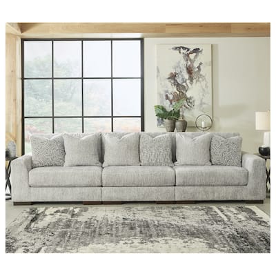 Signature Design by Ashley Regent Park Pewter 3-Piece Sofa - 137"W x 44"D x 39"H