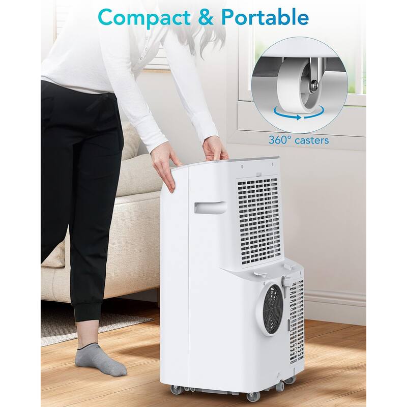 12,000 BTU Portable Air Conditioner, A/C for Rooms up to 550 Sq. Ft, Built-in Dehumidifier