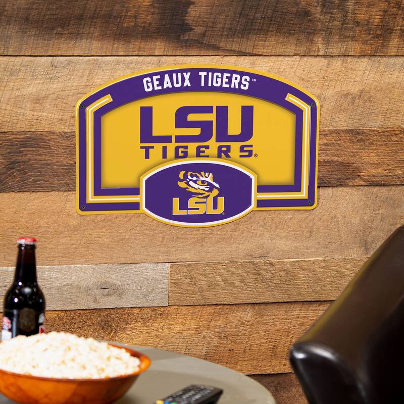 Louisiana State University Embossed Steel Wall Sign, 11" x 17"