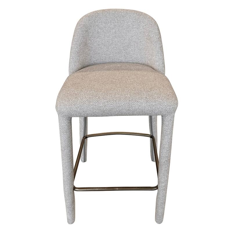 Modern Fabric and Metal 26" Counter Stool, Set of 2