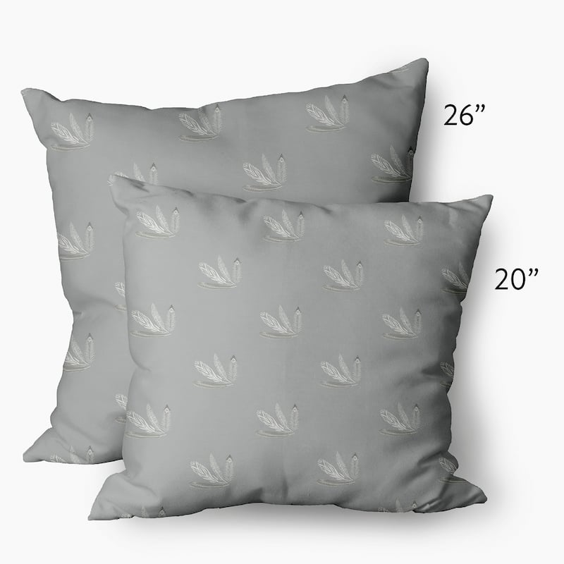 Feather Pattern Decorative Throw Pillow