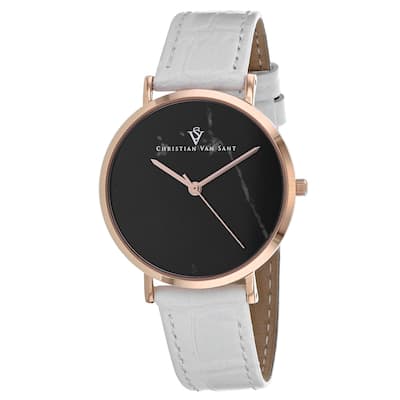 Christian Van Sant Women's Lotus Black Dial Watch - CV0423 - 6 (36)