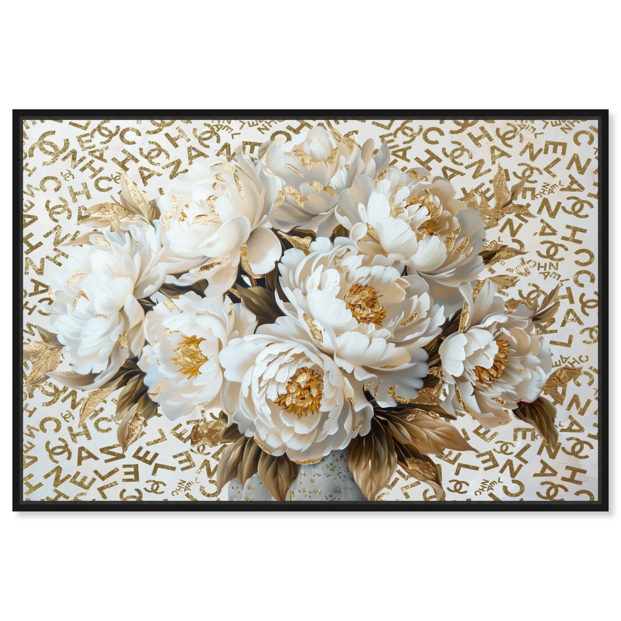 Gold Fashion Arrangement Canvas Classic Fashion Floral Wall Art by Art Remedy