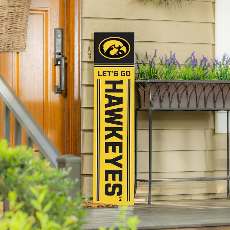 47" Double Sided Seasonal Porch Leaner, University of Iowa - 47" x 11.25"