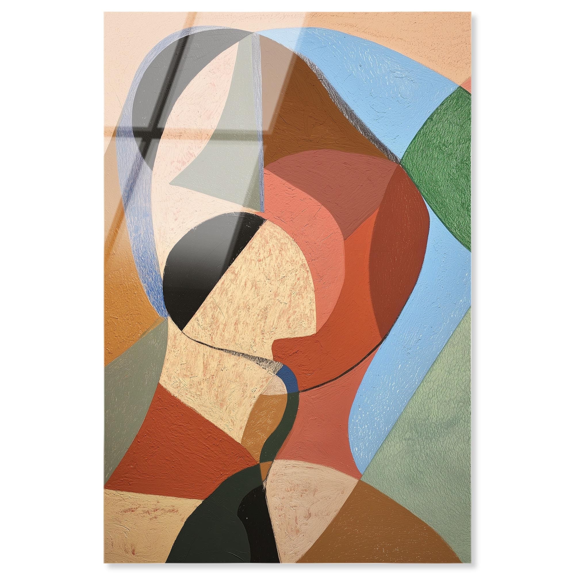 Curved Planes II Modern Office Decor Acrylic Print by Art Remedy