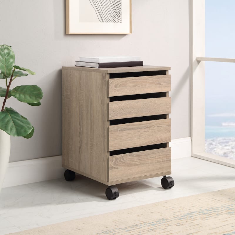 Holly Mobile Storage Cart - River Oak Finish