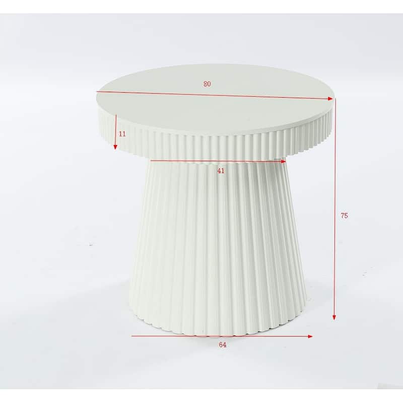 31.5 Inches Round Side Table, Modern Accent End Table, Small Dining Table, Nightstand & Bedside Table for Living Room, Bedroom