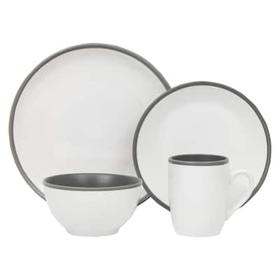 Luna 2-tone 16-piece Dinnerware Set - 10'5" x 0'5"