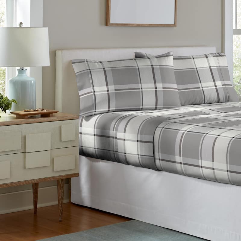Pointehaven 200 GSM Superior Heavyweight Flannel Cotton Deep Pocket Bed Sheet Set
