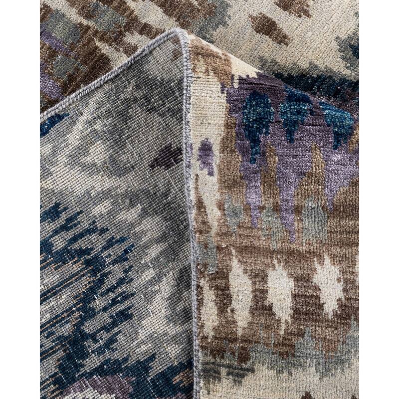 Ikat One-of-a-Kind Hand-Knotted Area Rug, Multicolor - 9' 0" x 12' 1"