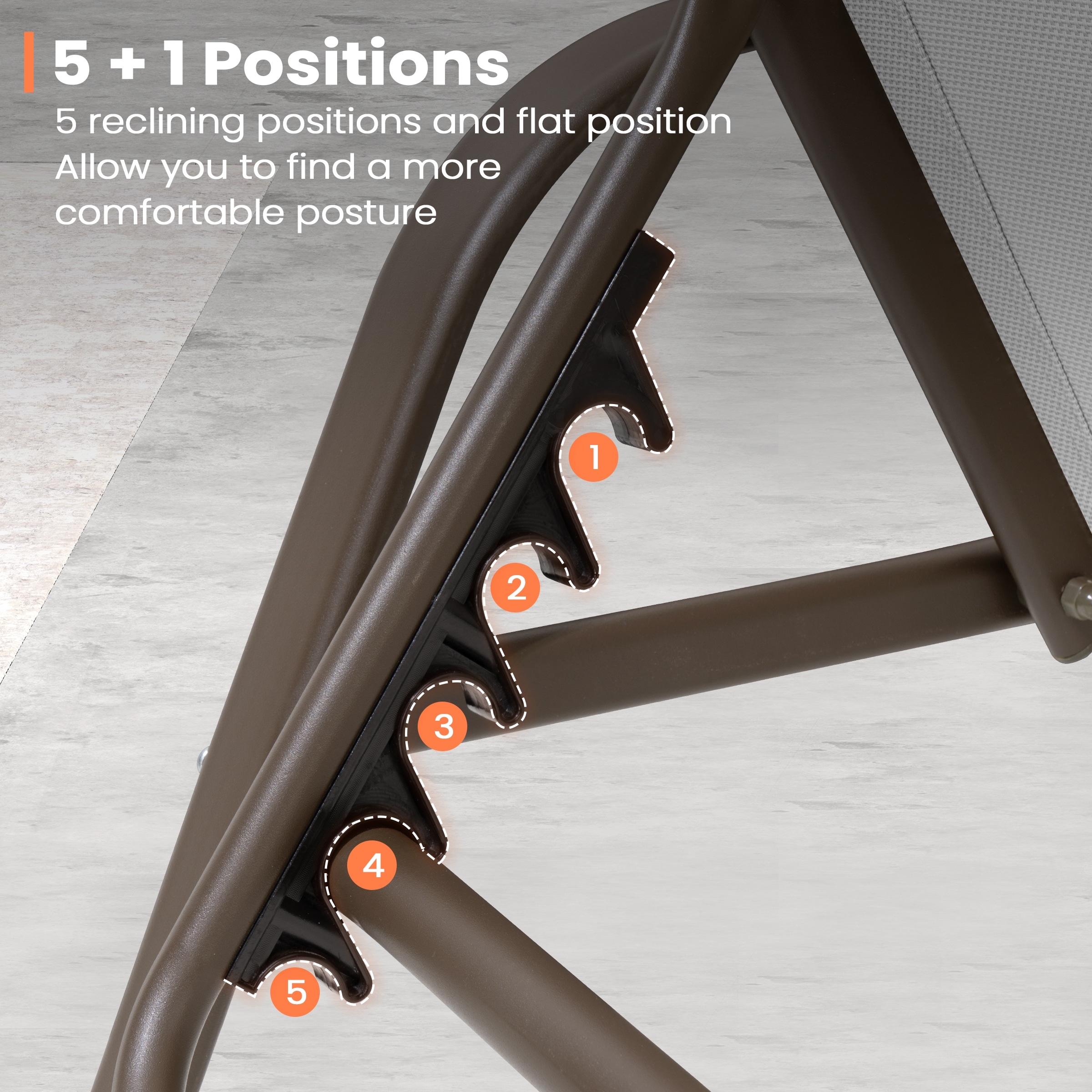 VredHom Adjustable Outdoor Chaise Lounge Chair for Patio or Poolside-image