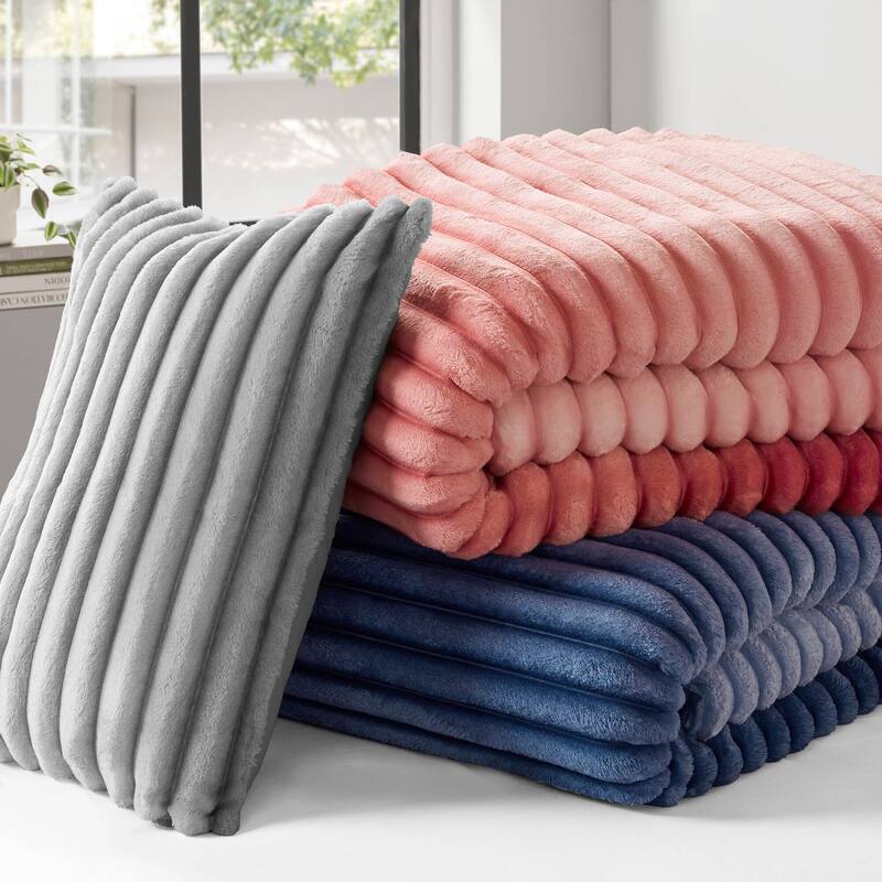 Chelsea Square Avril Fluffy Ribbed Plush Comforter Set