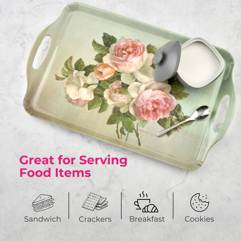 Pimpernel Antique Roses Tray, Set of 2