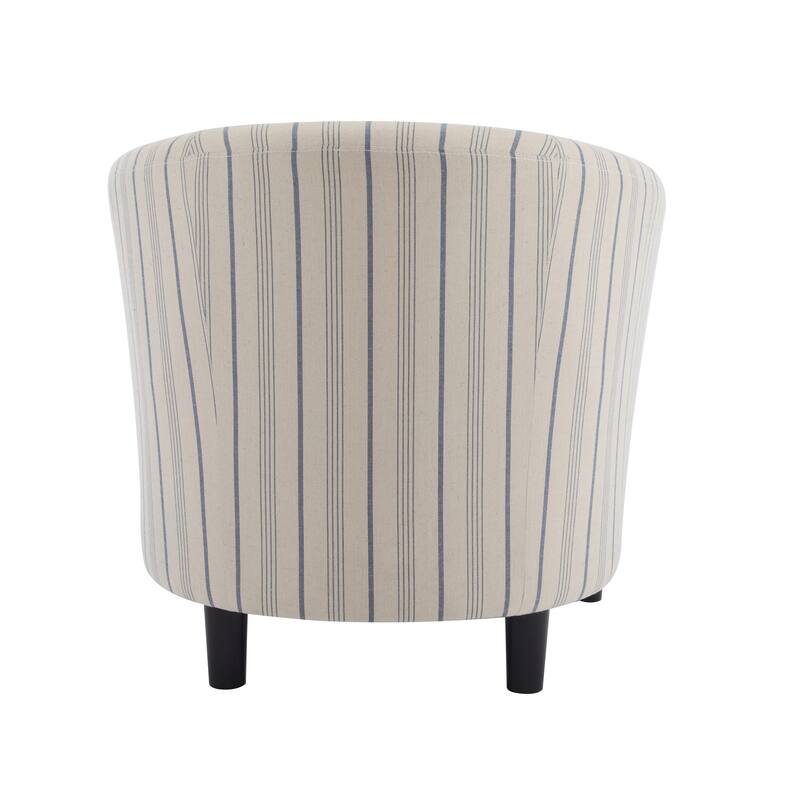 Barrel fabric striped barrel chair