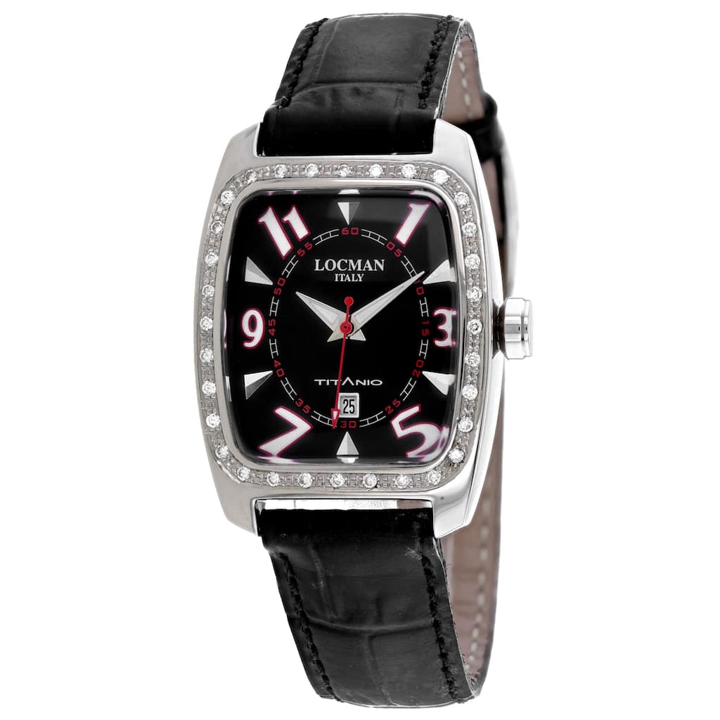 Locman Women's Diamond Titanio Black Dial Watch - 483RDK2D/BK - 6 (36)