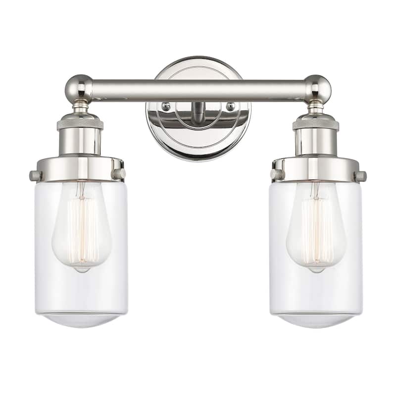 Innovations Lighting 616-2W-10-16 Dover Vanity Dover 2 Light 16" Wide - Polished Nickel / Clear