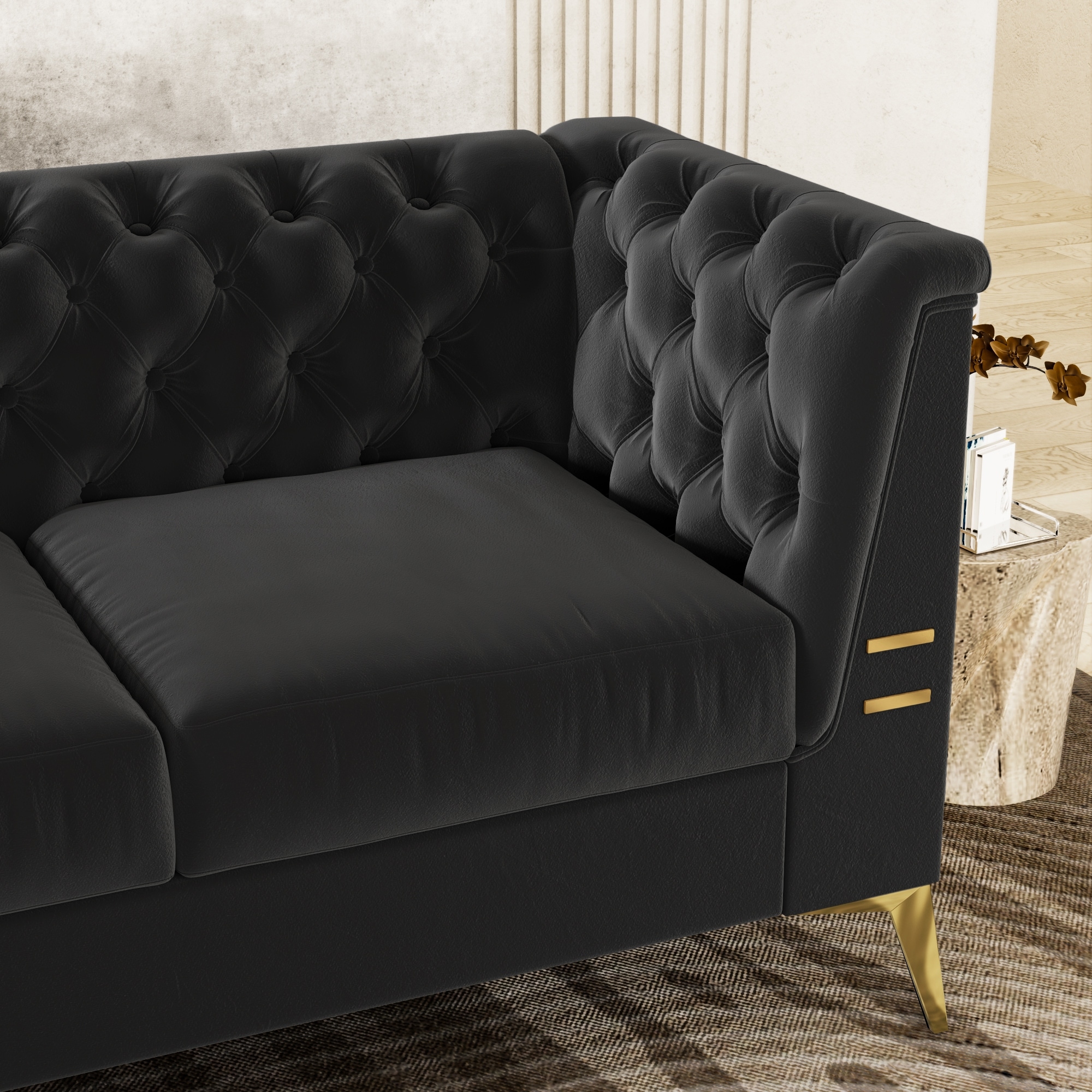 Black velvet furniture 2025
