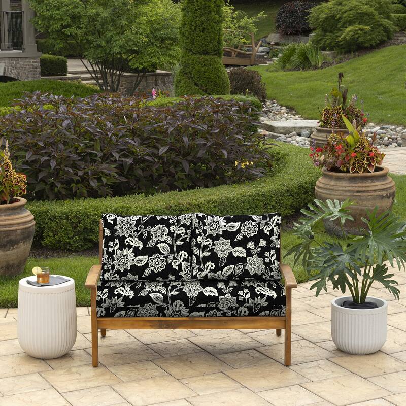 ARDEN Outdoor Loveseat Cushion Set, 48 x 24