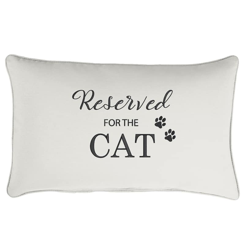 Sunbrella Canvas Embroidered Indoor/Outdoor 13x20 Corded Lumbar Pillow (Single)