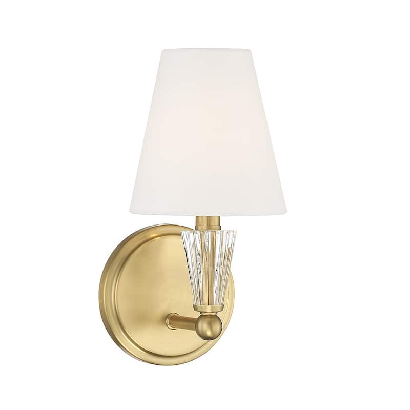 Meridian M90102 12" Tall Wall Sconce - Natural Brass