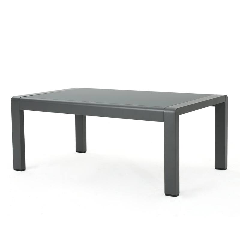 Roomfitters Modern Outdoor Patio Sofa Set, Aluminum Frame with Cushions & Coffee Table, Weather-Resistant Seating