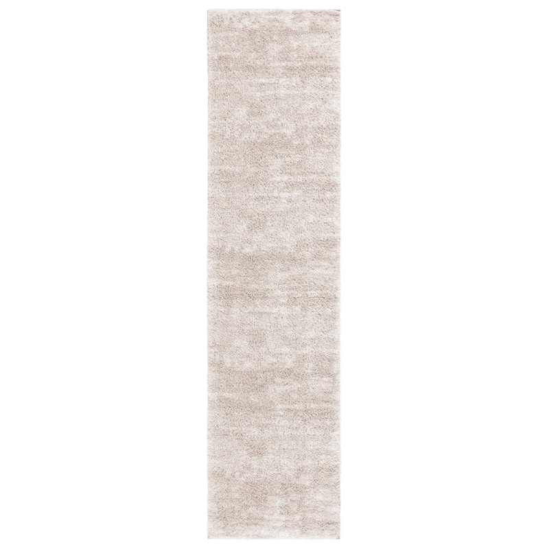 SAFAVIEH Penelope Soazic Shag Modern Rug - 2' x 8' Runner - Beige/Ivory