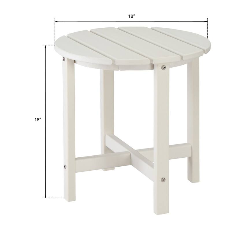 Outdoor 18" High Density Polyethylene Round Side Table