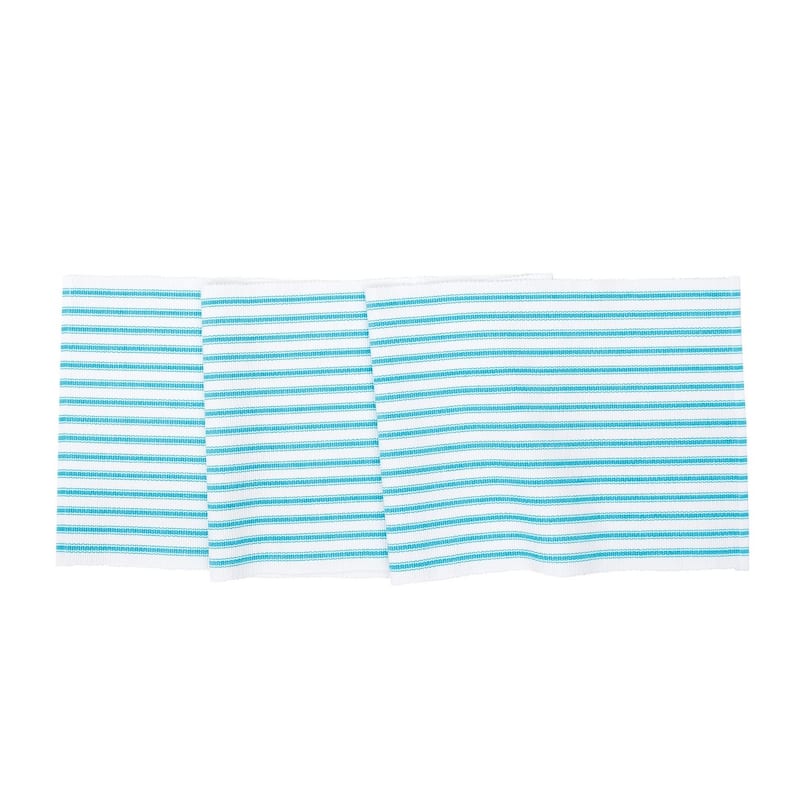 Ticking Stripe Runner - Turquoise