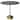 LeisureMod Verve 48" Round Bar Dining Table with Sintered Stone TableTop and Brushed Gold Base for Kitchen & Dining Room