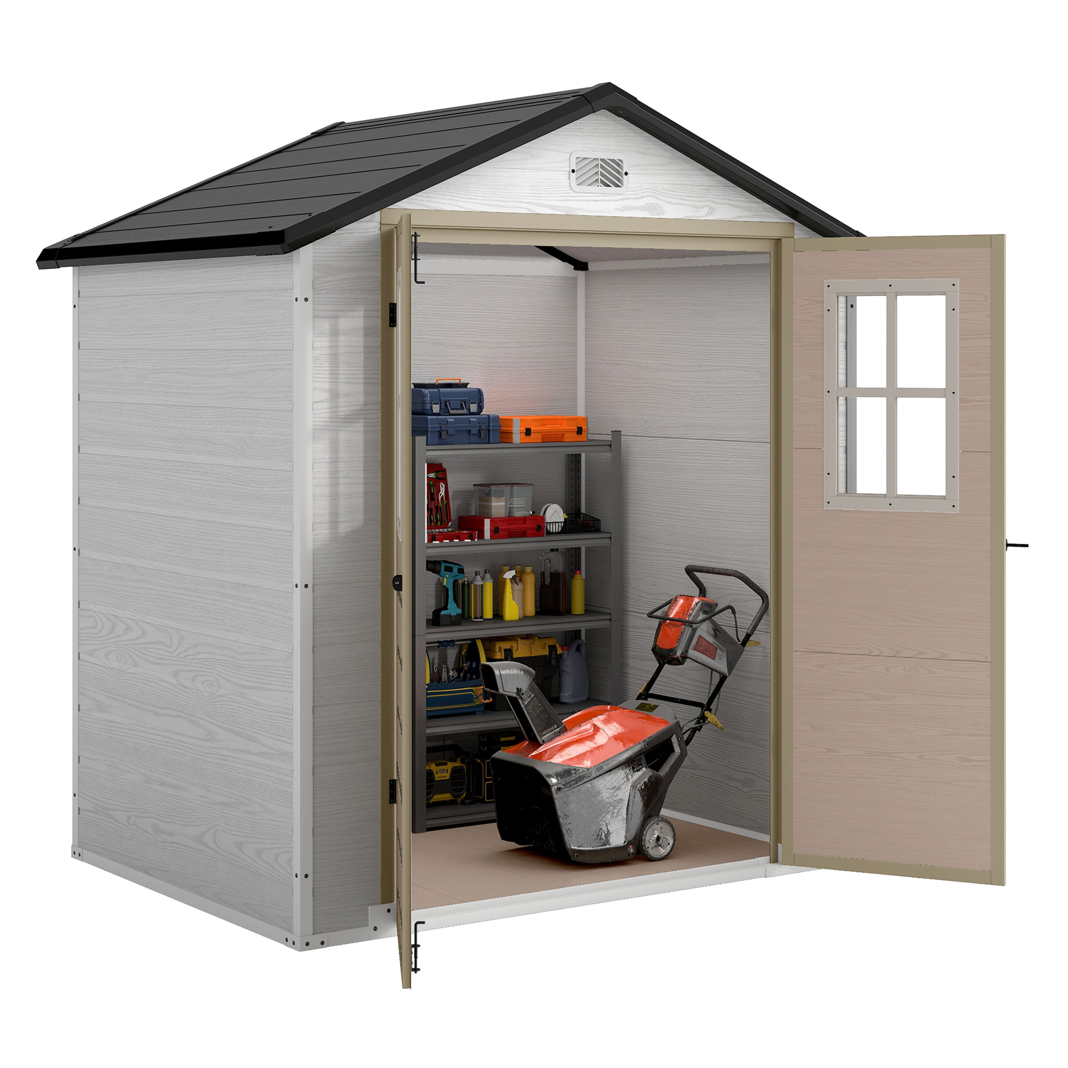 Moasis 6x4.4 Ft Resin Storage Shed - Overstock - 43381741