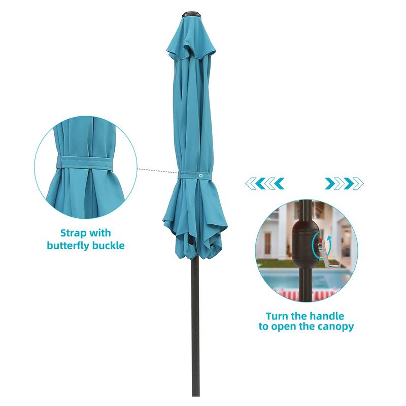 Royalcraft 7.5 ft Patio Market Umbrella with Crank