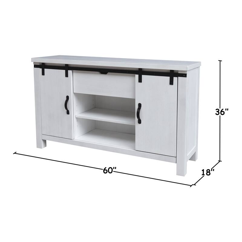 Solid Wood Barn Door Server