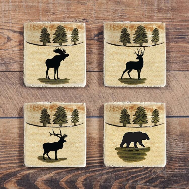 Paseo Road by HiEnd Accents Multi-Animal Coaster Set, 4PC - Multi