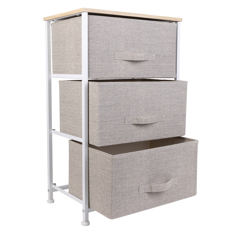 Simplify 3 Drawer Storage Chest in Beige